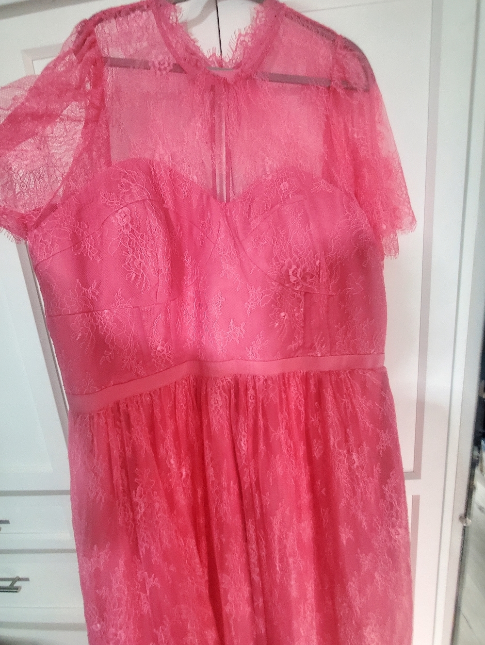 City Chic NWOT Size 24 PINK Lace Dress